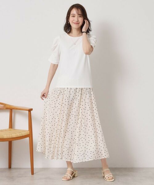 ITS'DEMO / イッツデモ カットソー | 【手洗い可】ランダムテレコ袖タックプルオーバー | 詳細3