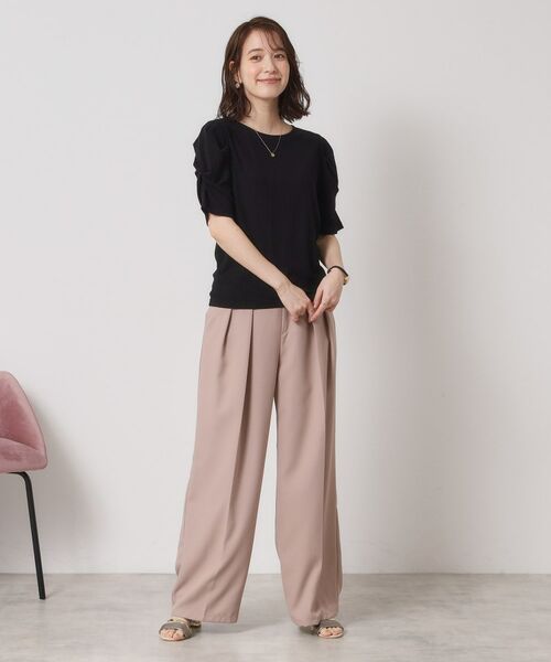 ITS'DEMO / イッツデモ カットソー | 【手洗い可】ランダムテレコ袖タックプルオーバー | 詳細7