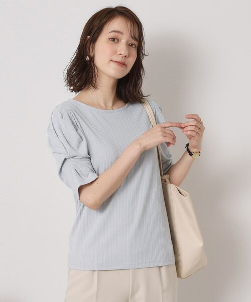 ITS'DEMO / イッツデモ カットソー | 【手洗い可】ランダムテレコ袖タックプルオーバー | 詳細9