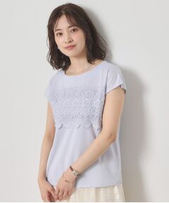 ITS'DEMO / イッツデモ カットソー | 【吸水速乾／手洗い可／洗濯後しわになりにくい】カットミラノフロントレーストップス