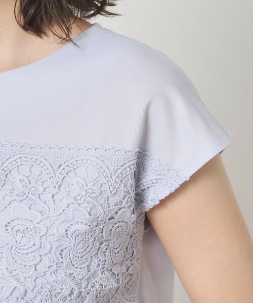 ITS'DEMO / イッツデモ カットソー | 【吸水速乾／手洗い可／洗濯後しわになりにくい】カットミラノフロントレーストップス | 詳細24