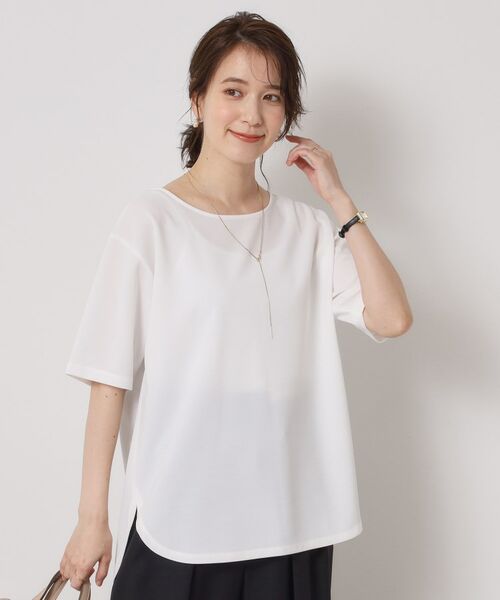 ITS'DEMO / イッツデモ シャツ・ブラウス | 【接触冷感／洗濯機OK】カットジョーゼットTシャツ | 詳細2