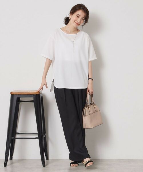 ITS'DEMO / イッツデモ シャツ・ブラウス | 【接触冷感／洗濯機OK】カットジョーゼットTシャツ | 詳細3