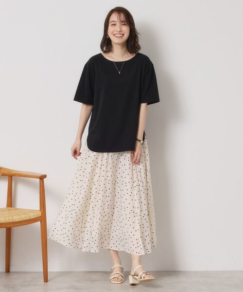 ITS'DEMO / イッツデモ シャツ・ブラウス | 【接触冷感／洗濯機OK】カットジョーゼットTシャツ | 詳細7