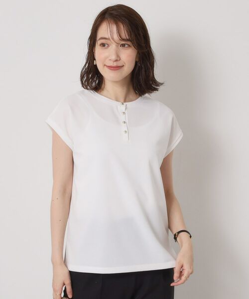 ITS'DEMO / イッツデモ シャツ・ブラウス | 【接触冷感／洗濯機OK】カットジョーゼット2wayトップス | 詳細1