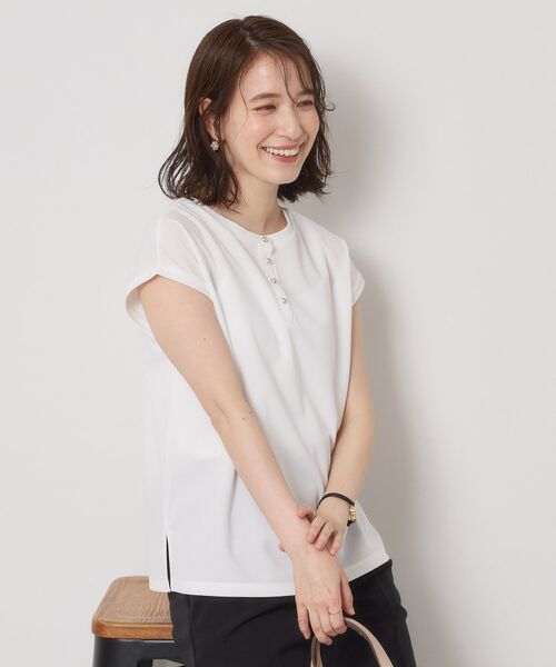 ITS'DEMO / イッツデモ シャツ・ブラウス | 【接触冷感／洗濯機OK】カットジョーゼット2wayトップス | 詳細2