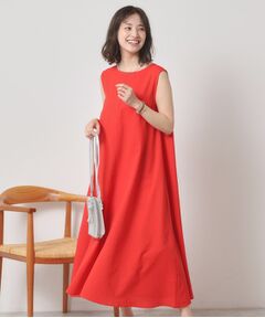 ITS'DEMO / イッツデモ ロング・マキシ丈ワンピース | 【清涼感／手洗い可】麻調メッシュワンピース