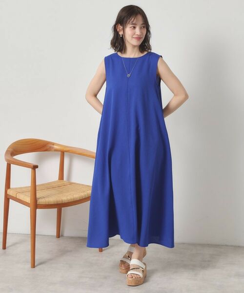 ITS'DEMO / イッツデモ ロング・マキシ丈ワンピース | 【清涼感／手洗い可】麻調メッシュワンピース | 詳細10