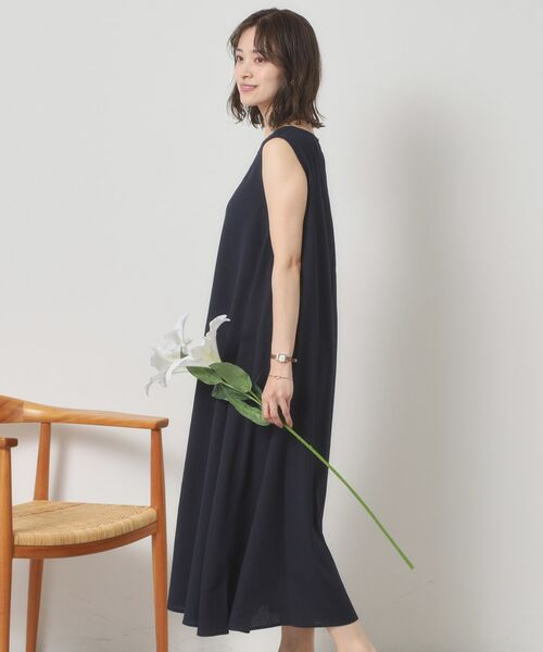 ITS'DEMO / イッツデモ ロング・マキシ丈ワンピース | 【清涼感／手洗い可】麻調メッシュワンピース | 詳細12