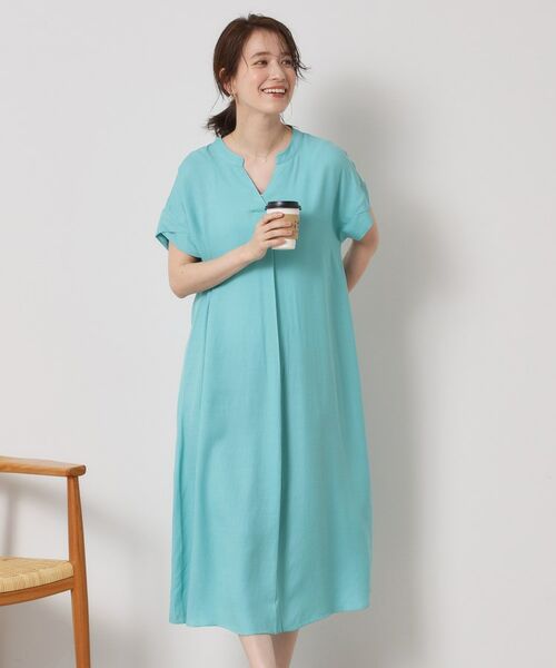 ITS'DEMO / イッツデモ ミニ丈・ひざ丈ワンピース | 【接触冷感／手洗い可】強撚スラブスキッパーワンピース | 詳細10
