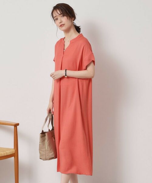 ITS'DEMO / イッツデモ ミニ丈・ひざ丈ワンピース | 【接触冷感／手洗い可】強撚スラブスキッパーワンピース | 詳細14