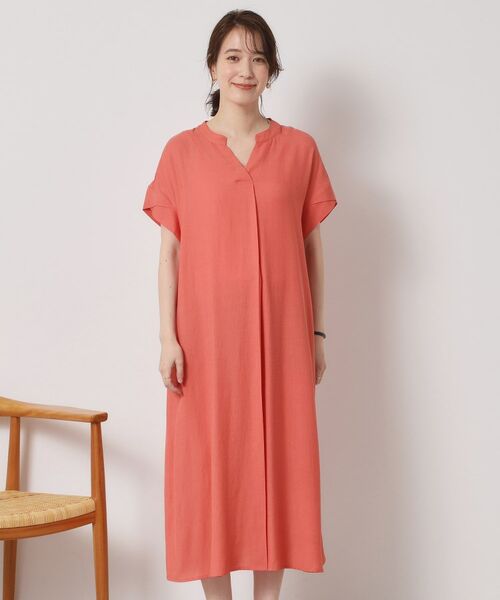 ITS'DEMO / イッツデモ ミニ丈・ひざ丈ワンピース | 【接触冷感／手洗い可】強撚スラブスキッパーワンピース | 詳細17