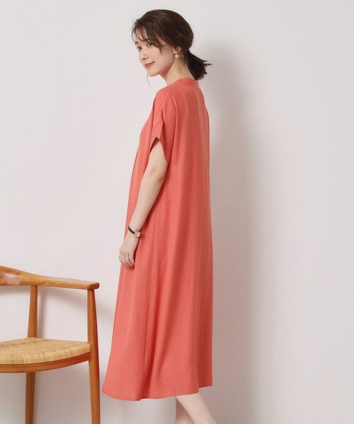 ITS'DEMO / イッツデモ ミニ丈・ひざ丈ワンピース | 【接触冷感／手洗い可】強撚スラブスキッパーワンピース | 詳細18