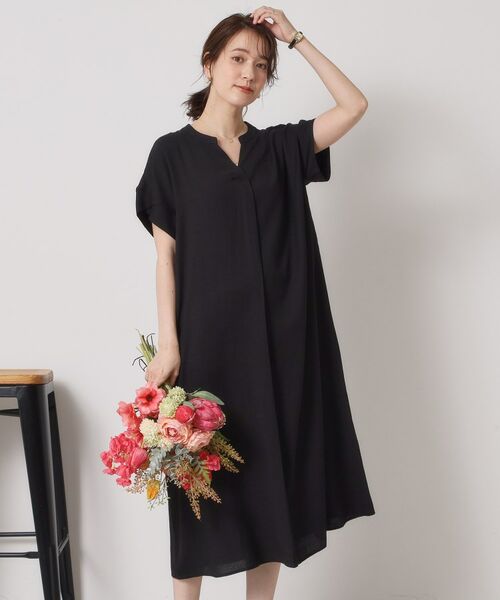 ITS'DEMO / イッツデモ ミニ丈・ひざ丈ワンピース | 【接触冷感／手洗い可】強撚スラブスキッパーワンピース | 詳細2