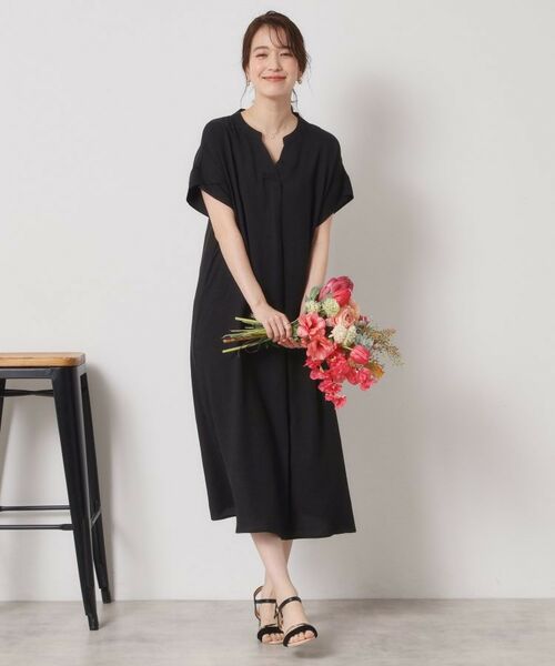 ITS'DEMO / イッツデモ ミニ丈・ひざ丈ワンピース | 【接触冷感／手洗い可】強撚スラブスキッパーワンピース | 詳細3