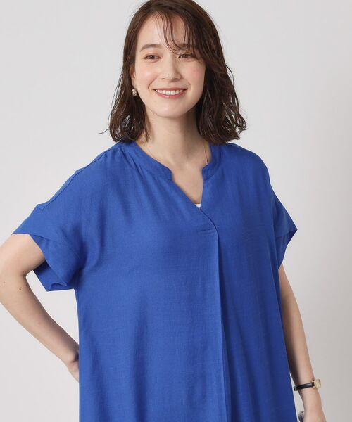 ITS'DEMO / イッツデモ ミニ丈・ひざ丈ワンピース | 【接触冷感／手洗い可】強撚スラブスキッパーワンピース | 詳細5