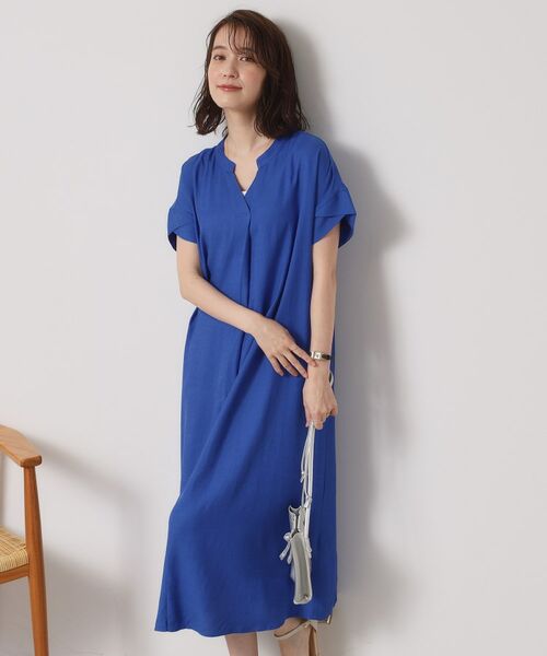 ITS'DEMO / イッツデモ ミニ丈・ひざ丈ワンピース | 【接触冷感／手洗い可】強撚スラブスキッパーワンピース | 詳細6