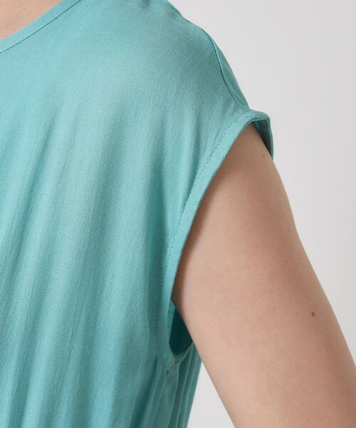 ITS'DEMO / イッツデモ ミニ丈・ひざ丈ワンピース | 【さらりタッチ／手洗い可】強撚スラブブラウジングワンピース | 詳細24