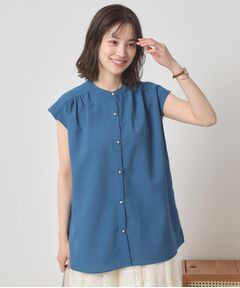 ITS'DEMO / イッツデモ シャツ・ブラウス | 【清涼感／手洗い可】麻調前開きブラウス
