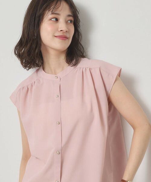 ITS'DEMO / イッツデモ シャツ・ブラウス | 【清涼感／手洗い可】麻調前開きブラウス | 詳細15