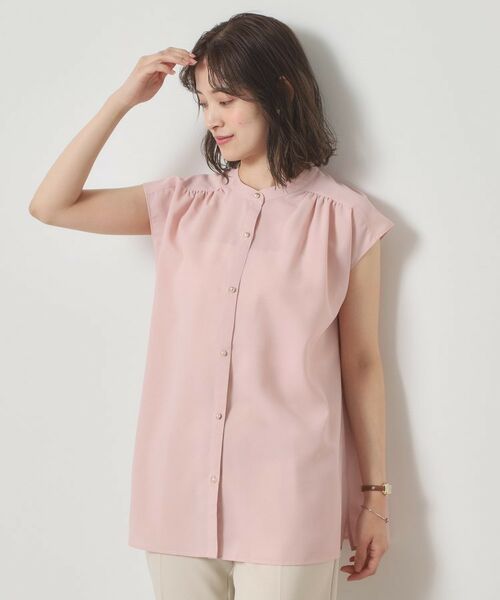 ITS'DEMO / イッツデモ シャツ・ブラウス | 【清涼感／手洗い可】麻調前開きブラウス | 詳細16