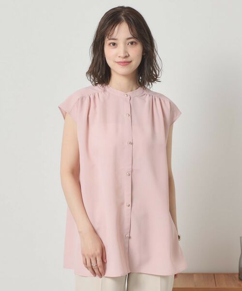 ITS'DEMO / イッツデモ シャツ・ブラウス | 【清涼感／手洗い可】麻調前開きブラウス | 詳細19