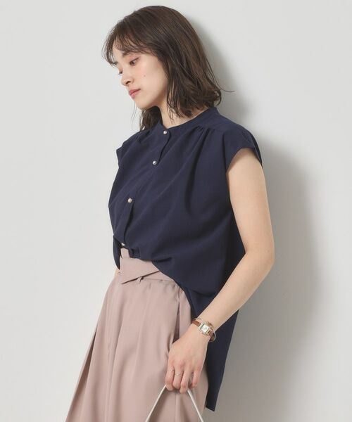 ITS'DEMO / イッツデモ シャツ・ブラウス | 【清涼感／手洗い可】麻調前開きブラウス | 詳細8