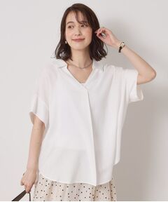 ITS'DEMO / イッツデモ シャツ・ブラウス | 【接触冷感／手洗い可】強撚スラブスキッパーブラウス