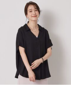 ITS'DEMO / イッツデモ シャツ・ブラウス | 【接触冷感／手洗い可】強撚スラブスキッパーブラウス