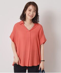 ITS'DEMO / イッツデモ シャツ・ブラウス | 【接触冷感／手洗い可】強撚スラブスキッパーブラウス