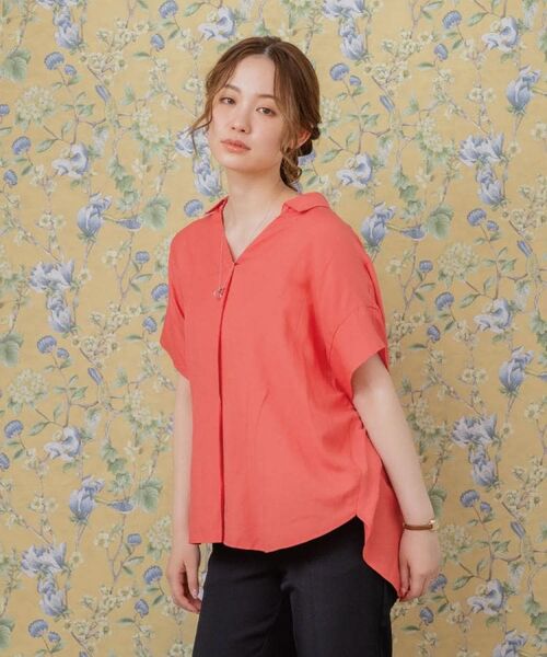 ITS'DEMO / イッツデモ シャツ・ブラウス | 【接触冷感／手洗い可】強撚スラブスキッパーブラウス | 詳細1