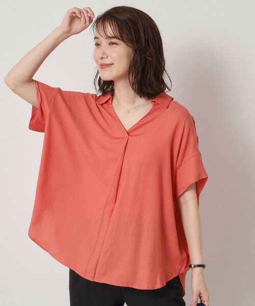 ITS'DEMO / イッツデモ シャツ・ブラウス | 【接触冷感／手洗い可】強撚スラブスキッパーブラウス | 詳細11