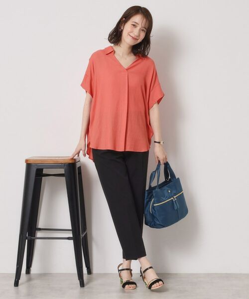 ITS'DEMO / イッツデモ シャツ・ブラウス | 【接触冷感／手洗い可】強撚スラブスキッパーブラウス | 詳細13