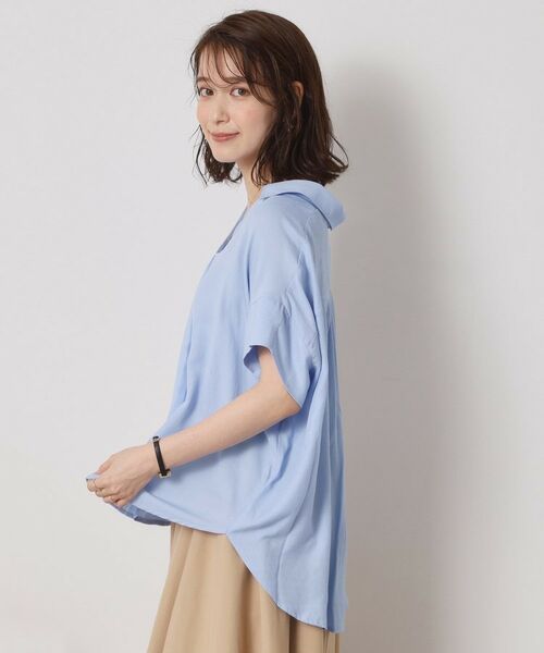 ITS'DEMO / イッツデモ シャツ・ブラウス | 【接触冷感／手洗い可】強撚スラブスキッパーブラウス | 詳細16