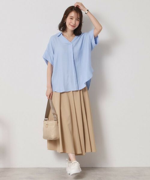 ITS'DEMO / イッツデモ シャツ・ブラウス | 【接触冷感／手洗い可】強撚スラブスキッパーブラウス | 詳細17