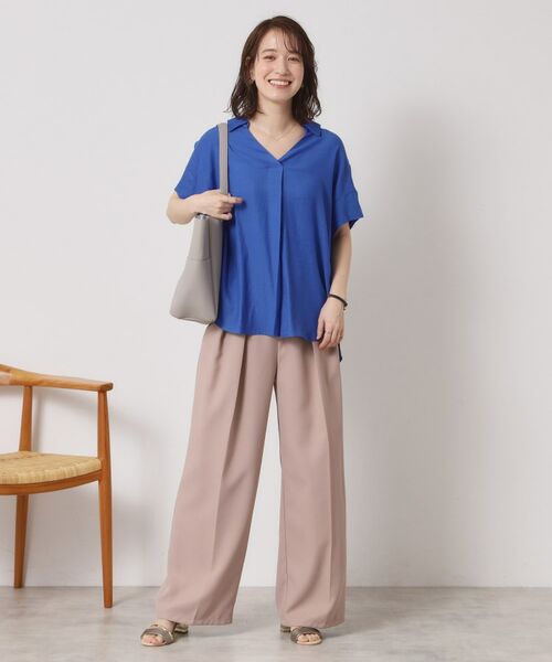 ITS'DEMO / イッツデモ シャツ・ブラウス | 【接触冷感／手洗い可】強撚スラブスキッパーブラウス | 詳細21