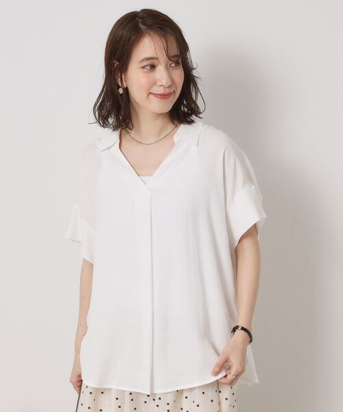 ITS'DEMO / イッツデモ シャツ・ブラウス | 【接触冷感／手洗い可】強撚スラブスキッパーブラウス | 詳細3
