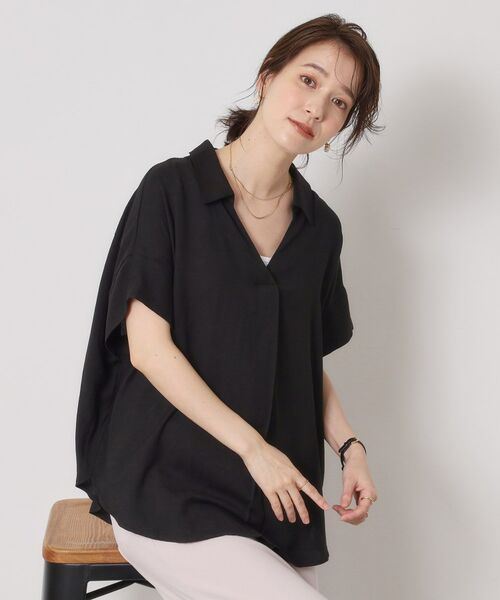 ITS'DEMO / イッツデモ シャツ・ブラウス | 【接触冷感／手洗い可】強撚スラブスキッパーブラウス | 詳細7