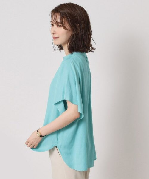 ITS'DEMO / イッツデモ シャツ・ブラウス | 【接触冷感／羽織にも／手洗い可】強撚スラブフリル袖ブラウス | 詳細21