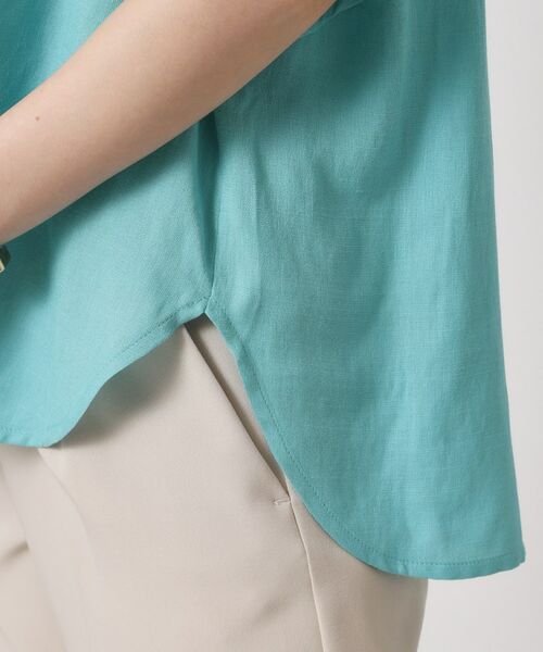 ITS'DEMO / イッツデモ シャツ・ブラウス | 【接触冷感／羽織にも／手洗い可】強撚スラブフリル袖ブラウス | 詳細25