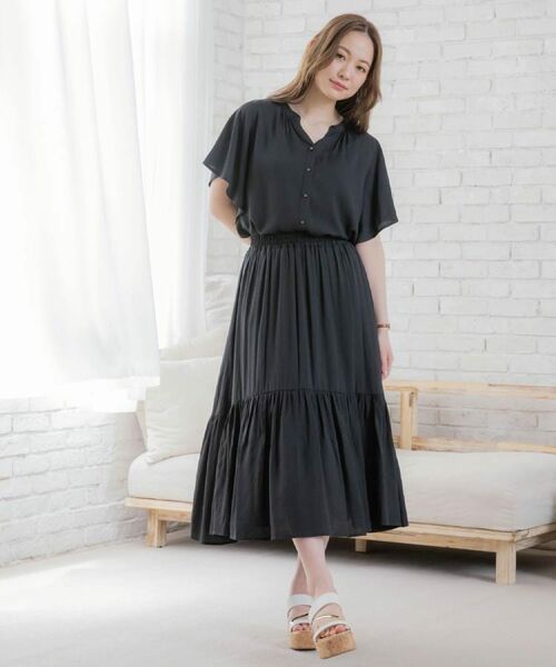 ITS'DEMO / イッツデモ シャツ・ブラウス | 【接触冷感／羽織にも／手洗い可】強撚スラブフリル袖ブラウス | 詳細3