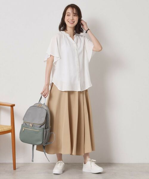 ITS'DEMO / イッツデモ シャツ・ブラウス | 【接触冷感／羽織にも／手洗い可】強撚スラブフリル袖ブラウス | 詳細6