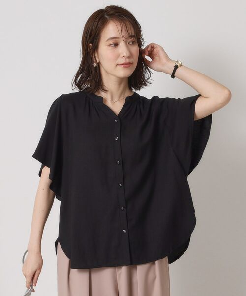 ITS'DEMO / イッツデモ シャツ・ブラウス | 【接触冷感／羽織にも／手洗い可】強撚スラブフリル袖ブラウス | 詳細8