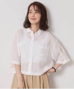 ITS'DEMO / イッツデモ シャツ・ブラウス | 【手洗い可】シアーショート丈シャツ