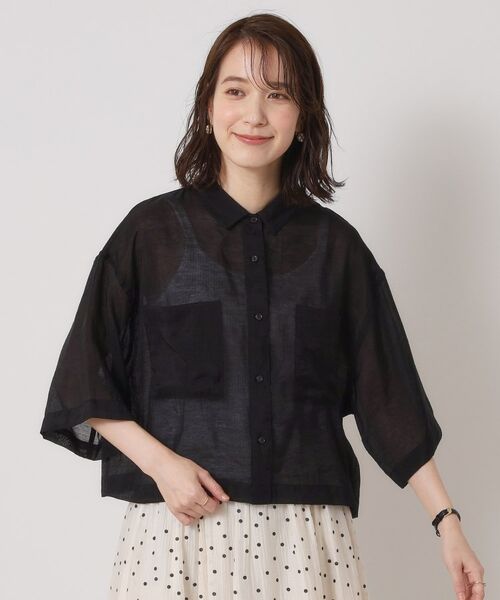 ITS'DEMO / イッツデモ シャツ・ブラウス | 【手洗い可】シアーショート丈シャツ | 詳細17