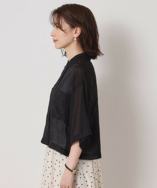 ITS'DEMO / イッツデモ シャツ・ブラウス | 【手洗い可】シアーショート丈シャツ | 詳細18