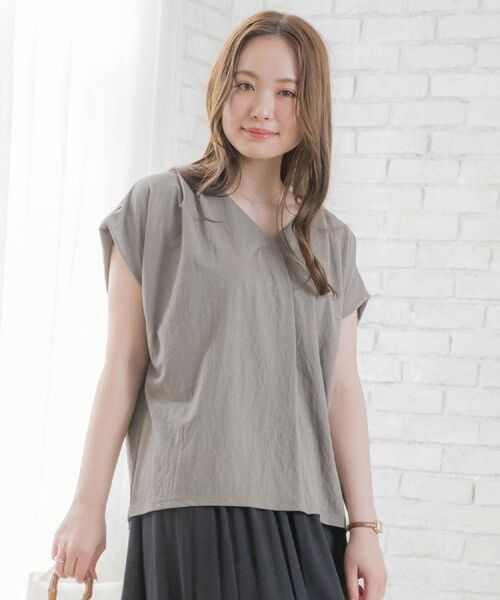 ITS'DEMO / イッツデモ シャツ・ブラウス | 【接触冷感／手洗い可】カノコスキッパーブラウス | 詳細1