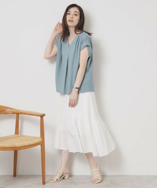 ITS'DEMO / イッツデモ シャツ・ブラウス | 【接触冷感／手洗い可】カノコスキッパーブラウス | 詳細14