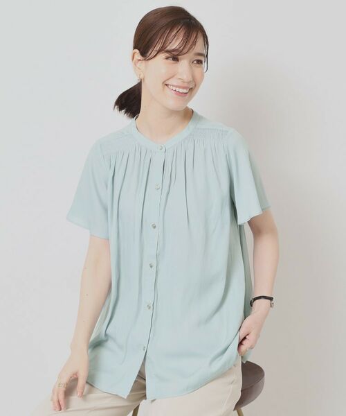 ITS'DEMO / イッツデモ シャツ・ブラウス | 【手洗い可】サテンフレア袖ブラウス | 詳細1