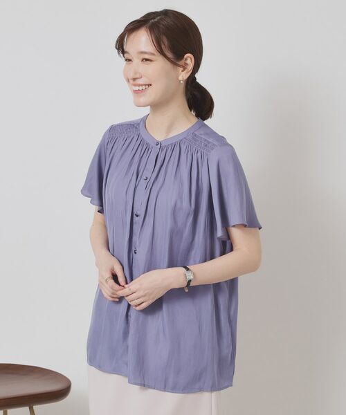 ITS'DEMO / イッツデモ シャツ・ブラウス | 【手洗い可】サテンフレア袖ブラウス | 詳細10